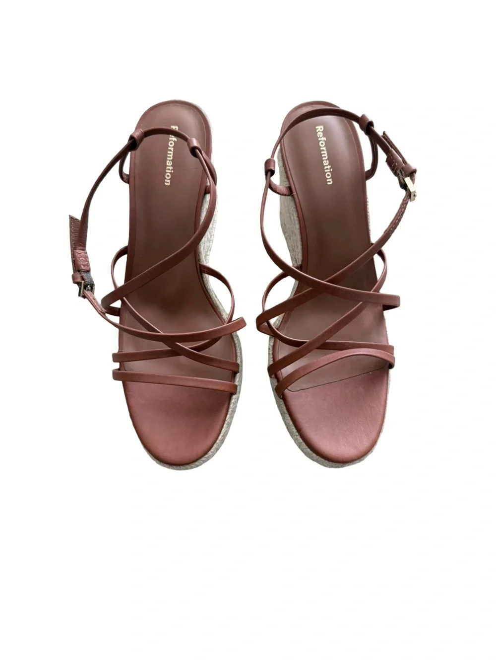 NEW Reformation Alexia Espadrille Wedge Sandals Sz 7.5